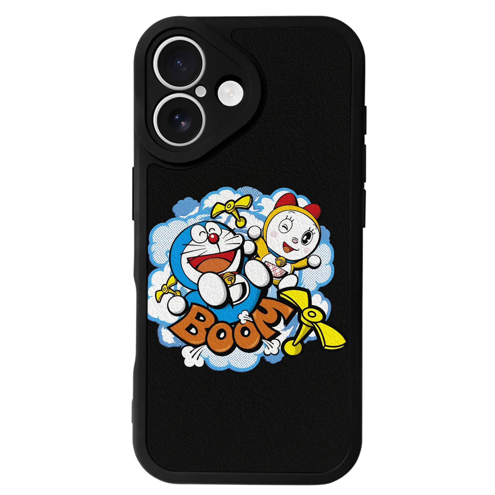 ドラえもん グッズ ドラミ - IPhone 16シリーズ対応 ・ シリコンスマホケース ・ レザー調 ・ 高精度フィット ・ 耐衝撃 ・ ワイヤレス充電対応 ・ 精密カット